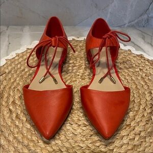 Aldo Red Coral Ballet Flats Size 7.5